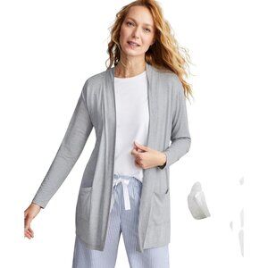 NWT State Of Day Womens Knit Cardigan Open Front 100180255MS Gray Mist Blue M